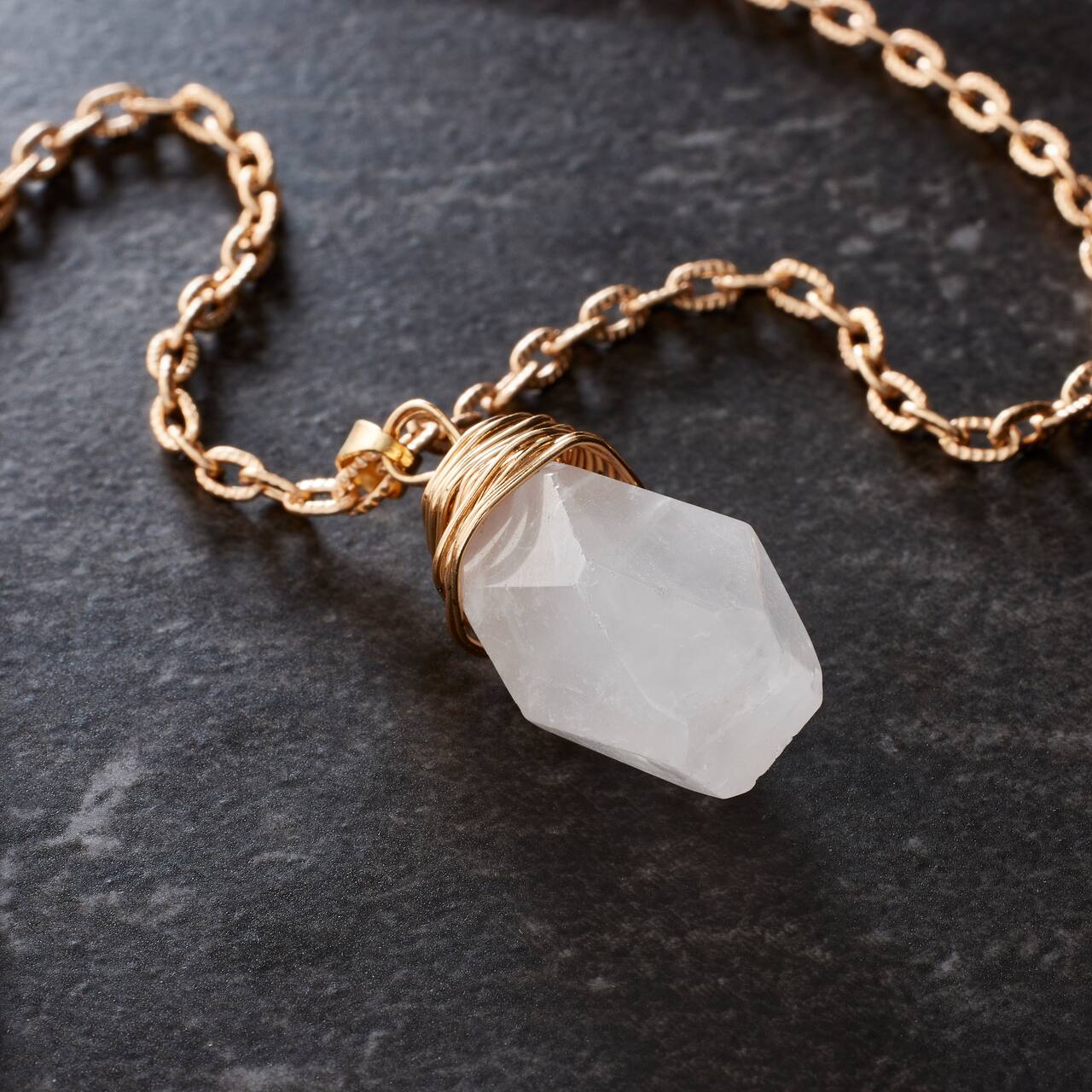 Irregular White Quartz Pendant by Bead Landing™